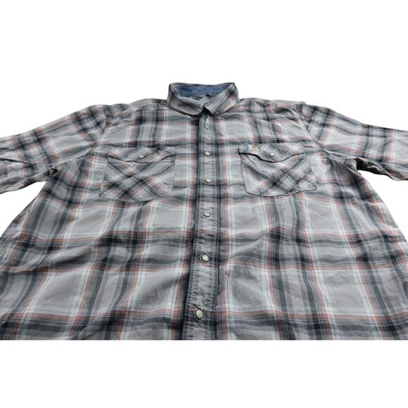 Carhartt Relaxed- Fit Gray Plaid Button Up Men's Shirt XL - Picture 2 of 8